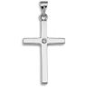 9ct White Gold 0.05ct Diamond Cross