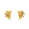 22ct Yellow Gold Butterfly Studs Earring with Rhodium