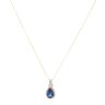 9ct Yellow Gold Cubic Zirconia and Mystic Topaz Pendant and Chain 18"