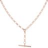 9ct Rose Gold Patterned Belcher T-Bar Chain 18"
