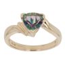 14ct Yellow Gold Mystic Topaz Single Stone Ring