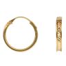 22ct Yellow Gold Diamond Cut Hoop Earrings