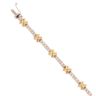 18ct Yellow and White Gold 0.55ct Brilliant Cut Diamond Fancy Bracelet 7"