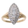 18ct Yellow and White Gold 0.60ct Brilliant Cut Diamond Cluster Ring
