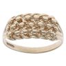 9ct Yellow Gold Three Row Keeper Ring