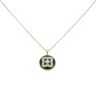 De Beers 18ct Yellow Gold 0.21ct Brilliant Cut Diamond And Green Enamel Enchanted Lotus Pendant And Chain 18"