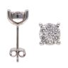 14ct White Gold 0.80ct Brilliant Cut Diamond Cluster Stud Earrings