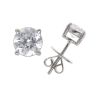 9ct White Gold 1.70ct Lab Grown Diamond Solitaire Stud Earrings