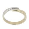 9ct Yellow and White Gold 0.06ct Brilliant Cut Diamond Trilogy Ring
