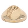9ct Yellow Gold Patterned Signet Ring