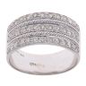 18ct White Gold 0.60ct Brilliant Cut Diamond Three Row Ring