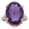 9ct Yellow Gold Amethyst Single Stone Ring