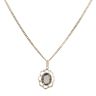 9ct Yellow Gold Smoky Quartz Pendant and Chain 18"