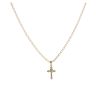 Children's 14ct Yellow And White Gold Crucifix Pendant And 18" Chain