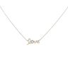 9ct Yellow Gold Cubic Zirconia 'Love' Pendant and Chain 18"