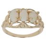 9ct Yellow Gold Opal Three Stone Ring