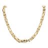 14ct Yellow Gold Monaco Byzantine Rey Plain Lock Chain 24"