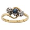 18ct Yellow Gold 0.01ct Diamond and Sapphire Ring
