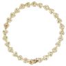 14ct Yellow Gold Patterned Heart Bracelet 7"