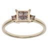 9ct Yellow Gold 0.25ct Champagne Princess Cut Diamond Cluster Ring