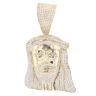 9ct Yellow Gold Cubic Zirconia Jesus Pendant