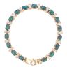 14ct Yellow Gold Cubic Zirconia and Created Opal Bracelet 7"