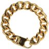 Sterling Silver Gold Plated Curb Bracelet 9"