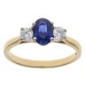 18ct Yellow Gold 0.30ct Brilliant Cut Diamond and Sapphire Ring
