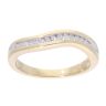 9ct Yellow Gold 0.15ct Diamond Wave Ring
