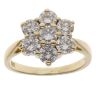 18ct Yellow Gold 1.50ct Brilliant Cut Diamond Daisy Cluster Ring