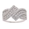 9ct White Gold 1.50ct Brilliant Cut Diamond Crossover Ring