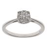 9ct White Gold 0.20ct Brilliant Cut Diamond Cluster Ring