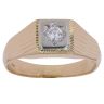 18ct Yellow and White Gold 0.20ct Diamond Signet Ring