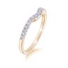 9ct Yellow Gold 0.20ct Natural Diamond Wishbone Ring