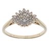 9ct Yellow Gold 0.25ct Brilliant Cut Diamond Cluster Ring