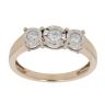 9ct Yellow Gold 0.25ct Brilliant Cut Diamond Trilogy Ring