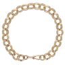 9ct Yellow Gold Patterned And Plain Belcher Bracelet 9"