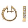 14ct Yellow Gold 0.50ct Brilliant Cut Diamond Hoop Earrings