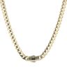 14ct Yellow Gold Monaco Curb Classic Plain Lock Chain 18"
