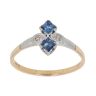 18ct Yellow Gold 0.05ct Diamond and Sapphire Four Stone Ring