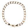 9ct Yellow Gold Square Curb Bracelet 7.5"