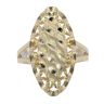 14ct Yellow Gold Patterned Oval Fancy Ring