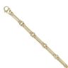 9ct Yellow Gold Patterned and Plain Fancy Bracelet 7"