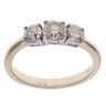 14ct Yellow Gold 1.25ct Brilliant Cut Tinted Diamond Trilogy Ring