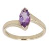 9ct Yellow Gold Created Amethyst Single Stone Ring