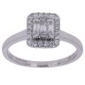18ct White Gold 0.35ct Brilliant and Baguette Cut Diamond Cluster Ring