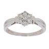 18ct White Gold 0.34ct Brilliant Cut Diamond Cluster Ring