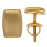 22ct Yellow Gold Matte Barrel Stud Earrings