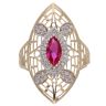 14ct Yellow Cubic Zirconia Stone Set Ring