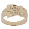 9ct Yellow Gold Textured Buckle Ring